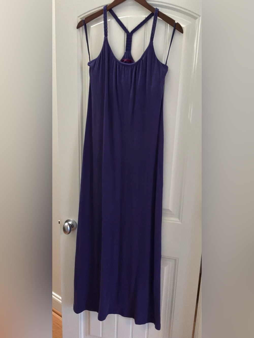 Velvet by Graham & Spencer Deep Purple Maxi Dress Skirt, Size Petite